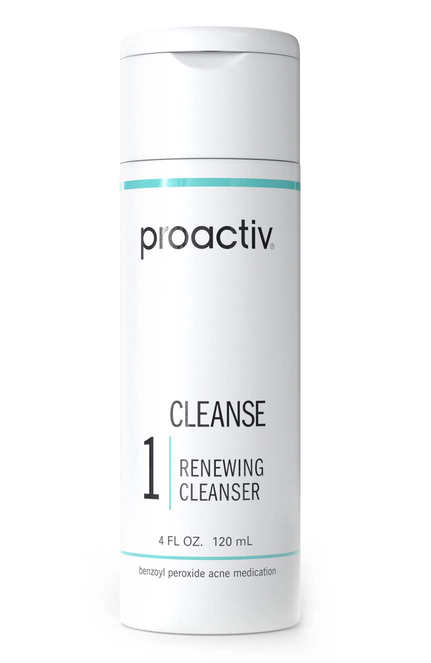 Proactiv Acne Cleanser - Benzoyl Peroxide Face Wash and Acne Treatment - Daily Facial Cleanser and Hyularonic Acid Moisturizer with Exfoliating Beads - 60 Day Supply, 4 Fl Oz