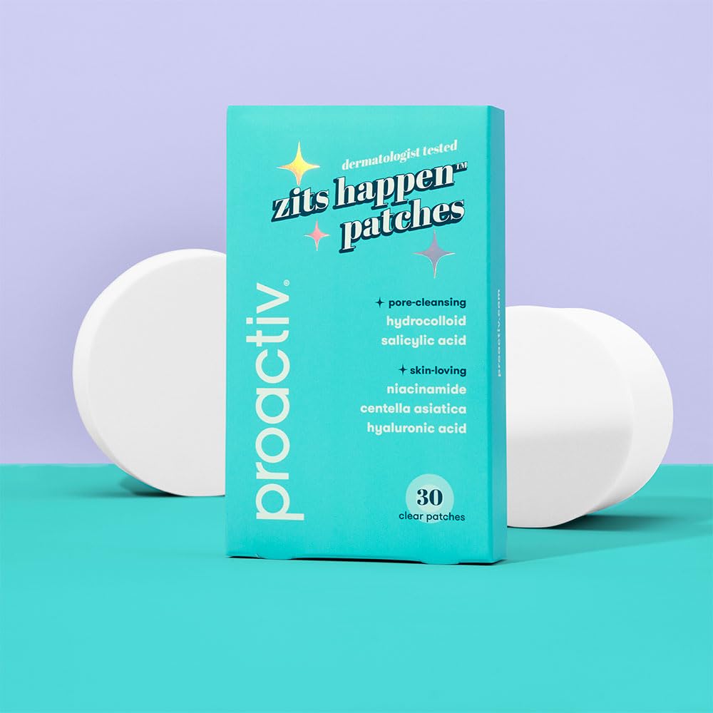 Proactiv Zits Happen® Hydrocolloid Acne Patches- Pimple Patches for Face and Back Acne with Pore Cleansing Salicylic Acid- 30 Count